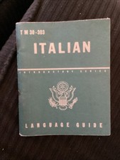 Original 1943 WWII US Army Issue Italian Language Guide TM 30-303 War Dept RARE picture