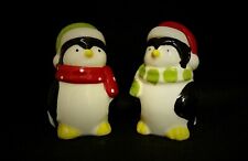 Salt and Pepper Shakers CRACKER BARREL Penguins Scarfs Hats Christmas 2019 picture