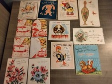 NOS Lot of 14 1950's Get Well Greeting Cards  ~  10 Children + 4 Adult   Booklet picture
