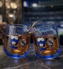 Set of 2 Whiskey Glasses Real Madrid 10oz picture
