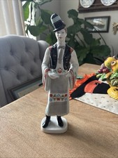 Vintage Hollohaza 1831 Mezokovesd Peasant Man Folk Dress Porcelain Figurine 12