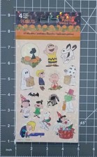 60-PCS PEANUTS HALLOWEEN Sticker Sheet Great Pumpkin Charlie Brown Snoopy Linus picture