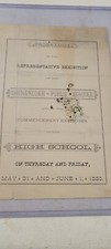 Rare Vintage Historical 1883 Shenandoah PA high school advertisement program picture