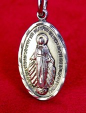 Carmelite Nuns RARE Lourdes Pilgrimage Sterling Silver Catholic Miraculous Medal picture