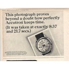 Accutron Bullova Men Wristwatch Advertisement 1965 Vintage 1960's Print Ad picture