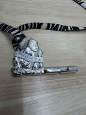 Vintage Turn Key Philadelphia Zoo Key - Silver Gorilla with Necklace/Strap picture