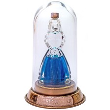 Vintage Babs Creations Perfume Bottle Under Glass Dome Cloche Blue Lady Woman picture