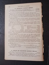 1891 train report CHATEAUGAY RAILROAD Lyon Mountain Dannemora NY Plattsburgh picture