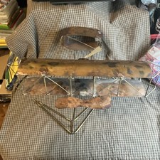 Vintage Handmade Metal Wright Flyer Airplane Sculpture Folk Art Aviation Decor picture