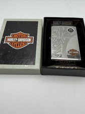 Vintage 2015 Harley Davidson Bar Shield & Tree Chrome Zippo Lighter NEW B35 picture