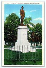 c1940's Tomb Of Stonewall Jackson Scene Lexington Virginia VA Unposted Postcard picture
