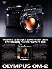 1980 Olympus OM-2: I Wanted To Design a Camera Vintage Print Ad picture
