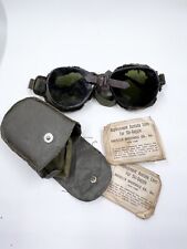 1951 US Army Snow Ski Mountaineer Trooper Goggles Fur Lined w/Case & Extra Lens picture