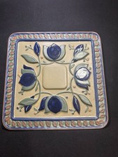 Rare Mikasa Arabella Square Trivet Hot Plate KT430 Ceramic Floral 8