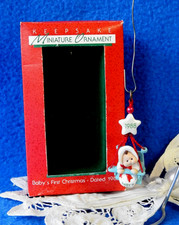 Hallmark Miniature Ornament 1988 Baby's First Christmas 2 1/4
