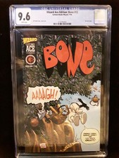 BONE (#1) Wizard ACE Edition #12 : CGC 9.6 NM+ 1st Print, 1997, acetate cover picture