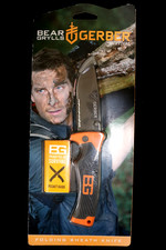GERBER Bear Grylls Survival Folding Sheath Knife With Pocket Guide NEW picture