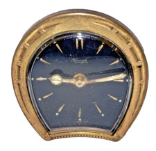 vintage Kienzle horseshoe shaped brass travel clock German - for parts as is picture