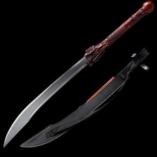 Sharp Chinese Broadsword Dragon Theme KungFu Dao Sword Manganese Steel Leather picture