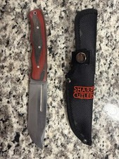 NEW Sharp Cutlery Bowie Knife W/ Nylon Sheath 9” Pakawood Handle picture
