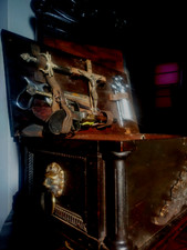 Antique Vampire Hunter Kit Vintage Van Helsing 1900s picture
