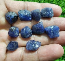 Amazing Blue Tanzanite Raw 10 Pcs Lot Size 12-17 MM Loose Gemstone For Jewelry picture