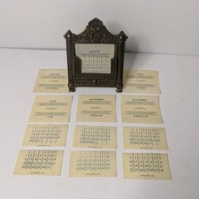 1893 Jennings Brothers Brass Perpetual Desk Calendar Antique - Complete  picture