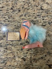 1960's WORRY BIRD Vulture Orig. Box Psycho Hard Plastic & Fur picture