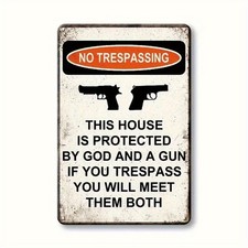 Private Area Warning NO TRESPASSING Tin Metal Signs Home Décor 8x12 picture