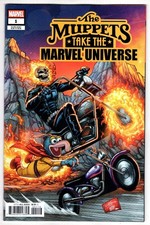 MUPPETS TAKE THE MARVEL UNIVERSE #1 1:25 VARIANT INCENTIVE GHOST RIDER GONZO picture
