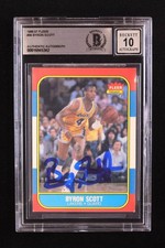 Byron Scott Signed 1986-87 Fleer #99 RC (BGS | Autograph Grade 10) picture