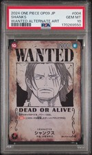 PSA 10 Shanks OP09-004 Wanted Emperors in the New World ONE PIECE Card Japanese picture