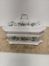 Antique T.G. & F.B. Parisian Granite Tulare Covered Vegetable Tureen England  picture