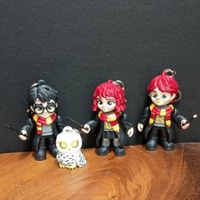 3D Printed Harry Potter Fantasy Mini Figurine Lot 4-Piece with Hedwig Owl picture