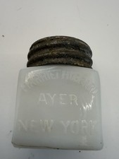 Vtg Harriet Hubbard Ayer Cosmetic Milk Glass Container New York, NY USA picture