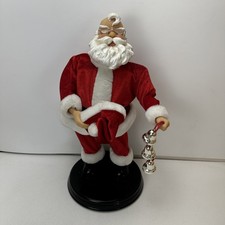 Vintage Gemmy Hats Off to Santa Sings Dance Spinning Bells AS IS PARTIALLY WORKS picture