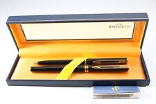 Vintage Waterman Super Master Lacquered Black Fountain Pen & Ballpoint, (Cased) picture