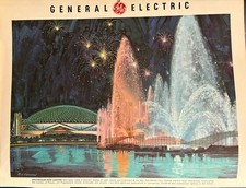 NYWF Disney Carousel of Progressland 1965 Concept Art GE Promotional Calendar picture