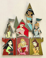 ATTN RESELLERS: 2022 Disney Princess Complete Castle Puzzle 7-Pin Set-PRINCESSES picture