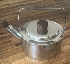 Farberware 2.5 QT. Stainless Steel WHISTLING Teapot Kettle Wood Handle WORKS picture