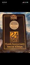 RARE 1993 $1 Golden Nugget Casino Token 10th Anniversary 24 Karat Club 2-Tone picture