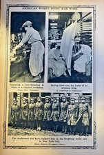1918 Vintage Illustration American Women Doing War Work World War I picture