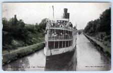 1909 STEAMER PENN IN DEEP CUT DELAWARE & CHESAPEAKE CANAL*GEO WOLF WILMINGTON PC picture