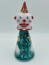 Vintage Italian Art Pottery Figural Clown Bank 10” Tall Hand Painted Kitsch picture