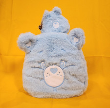 Care Bears Skinny Dip Blue Plush Furry Cosplay Mini Backpack Coin Bag Set picture