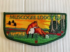Muscogee Lodge 221 Green Border Older OA Flap picture