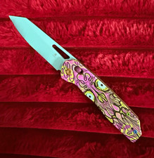 Tenable Shard T1006V9 14C28N G10 Liner Lock Blue/Purple UNDEAD PRINT picture