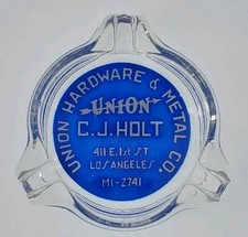 Vintage Ashtray / Union Hardware & Metal Co / C.J. Holt /  Los Angeles  CA picture