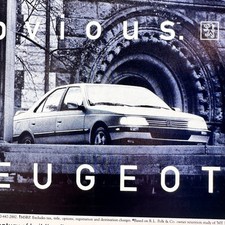 1990 Peugeot 405 Sedan Beyond Obvious Vintage Print Ad Car Auto Advert Art picture