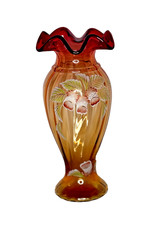 2-Fenton Amberina Woodland Bouquet  Ewer and Vase  LE 1723/2500 and 2002/2500 picture